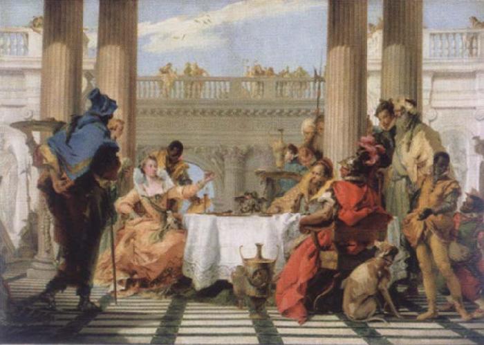 Giambattista Tiepolo The banquet of the Kleopatra oil painting picture